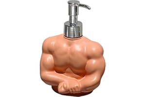 Muscle Man Shaped Lotion Bottle Funny Soap Dispenser Hand Soap Bottle for Home Apartment Dormitory Bathroom Kitchen