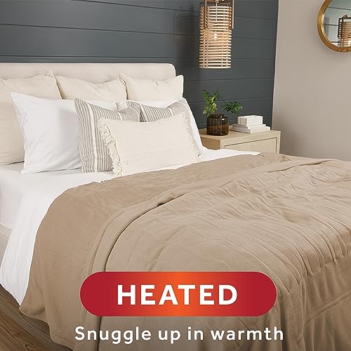 Sunbeam Royal Ultra Fleece Heated Electric Blanket Twin Size, 84" x 62
