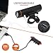 Bonnevie USB Rechargeable Bike Light Set, 4000mAh Power Bank 500 Lumen Powerful Waterproof Mountain Bicycle Headlight and Taillight Set Super Bright Bike Front Light and Rear Light for Cycling Safety