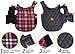 MIGOHI Dog Jackets for Winter, Windproof Waterproof Reversible Dog Coat for Cold Weather, British Style Plaid Warm Dogs Vest for Small Medium Large Dogs, Red, XXXL