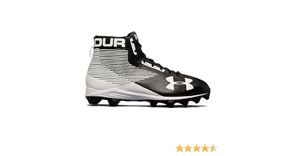 Amazon.com: Under Armour - Tacos de fútbol para hombre (talla 11,5 ancho),  color negro y blanco : Ropa, Zapatos y Joyería