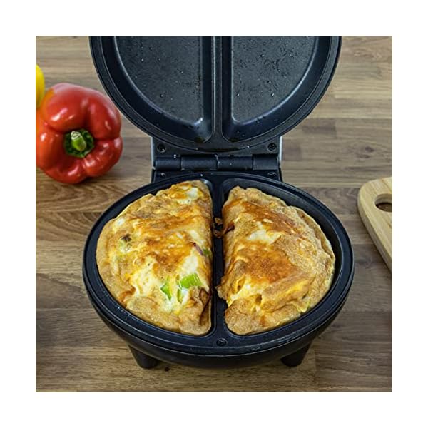 Dual Omelette Maker Electric - Easy Clean Non-Stick Cooking Plate - Makes Healthy Omelettes, Scrambled & Fried Eggs…
