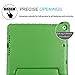 HDE Case for iPad Air 2 - Kids Shockproof Bumper Hard Cover Handle Stand with Built in Screen Protector for Apple iPad Air 2-2014 Release 2nd Generation (Green)