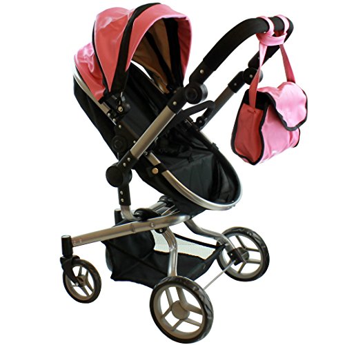 Mommy & me 2 in 1 Deluxe Leather doll stroller EXTRA TALL 32'' HIGH