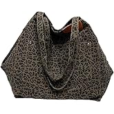 Cheetah Leopard Print Tote Bag, Leopard Print Crossbody Bag, Versatile Shoulder Bucket Bag Fashionable High End Leopard Purse (03)