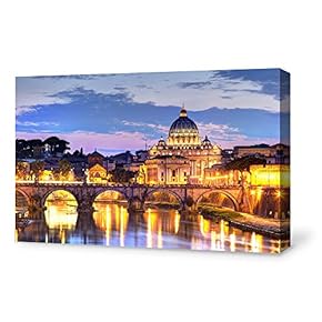 Canvas Wall Art for Living Room,Bedroom Home Artwork Paintings Charming Civic Landscape Ready to Hang - 12x18 inches