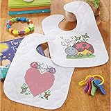 Herrschners® Pre-Quilted Lovely Ladybugs Baby Bibs Stamped Cross-Stitch Kit