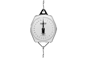 Salter Brecknell 235-6S-220/100 Dual-Marked Mechanical Hanging Scale, 220lb Capacity, 1lb Increments, Corrosion Resistant