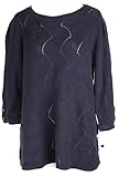 Charter Club Womens Plus Pointelle 3/4 Sleeves Pullover Sweater