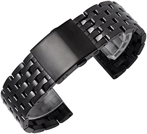 Zhuolei 24mm 26mm 28mm 30mm 7 Links Stainless Steel Watch Band Strap Generic for Diesel Style
