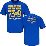Golden State Warriors Fans. 73-9. Greatest Of All Time! Royal T Shirt (Sm-5X)