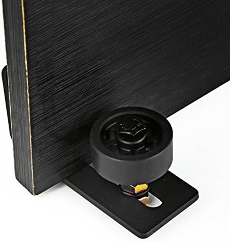 Barn Door Floor Guide: Black Powder Coated Stay Roller, Made from Carbon Steel, Wall Mounted, Adjustable for Sliding Barn Door Hardware, Installation Screws Included