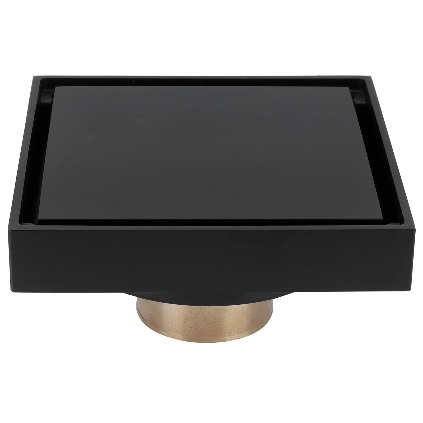 Black Square Floor Drain,Shower Drain with Removable Cover Grid Grate 10x10cm Floor Drain Square Shower Copper Floor Drain Strainer for Kitchen Bathroom Balcony
