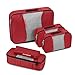 Gonex Packing Cubes Travel Luggage Organizers Different Set 3 Medium+1 Small Red