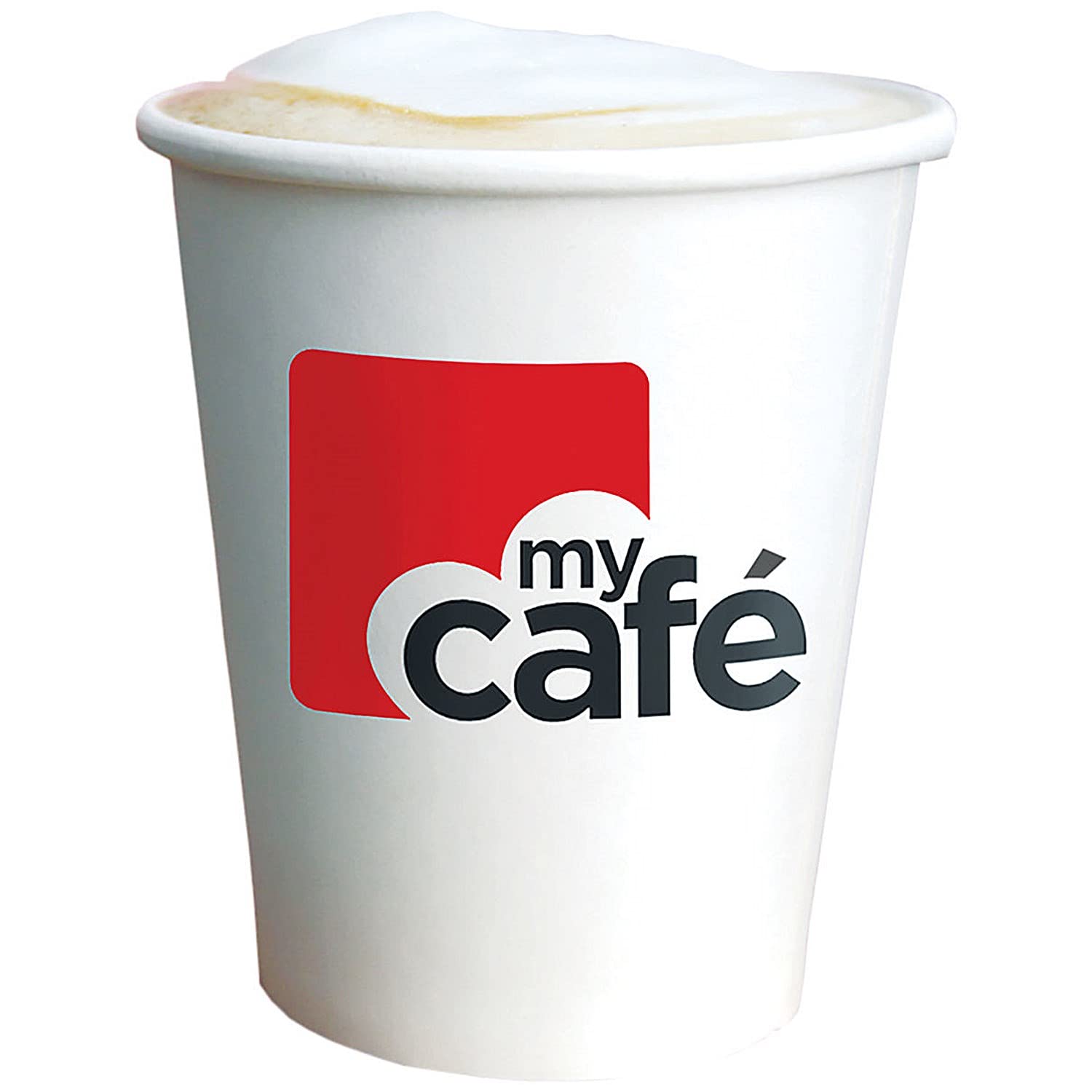 MyCafe 8oz Single Wall Hot Cups (Pack of 50) HVSWPA08V, White