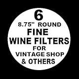 6 WINE FILTER PADS POLISH GRADE FINE 8.75" ROUND