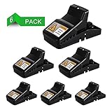 Authenzo Mouse/Rats Trap, Ankace Rats/Mice Trap That Work Humane Power Rodent Killer 100% Mouse Catcher [Quick & Effective & Sanitary] Safe for Families and Pet - 6 Pack
