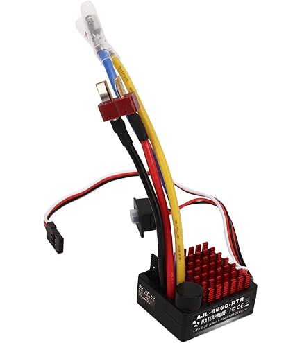ESC 60A Brossé RiToEasysports – Etanche, Anti-Poussière – Pour Voitures 1/10 RC, Crawler Et Truggy
