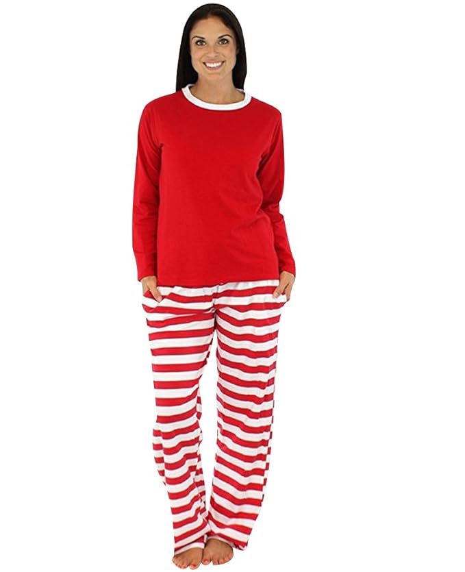 ISSHE Weihnachten Pyjama Familie Weihnachts Schlafanzug Schlafanzüge Erwachsene Pyjama Set Damen Herren Schlafanzüg Weihnacht