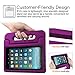 Fintie Shock Proof Case for All-New Amazon Fire 7 Tablet (7th Gen, 2017) - Kiddie Series Light Weight Convertible Handle Stand Kids Friendly Cover, compatible with Fire 7 (5th Gen, 2015), Purple