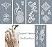 Reusable Micronet Mesh Stencil Tattoo Stencils Templates 5 Sheet Set Mandala