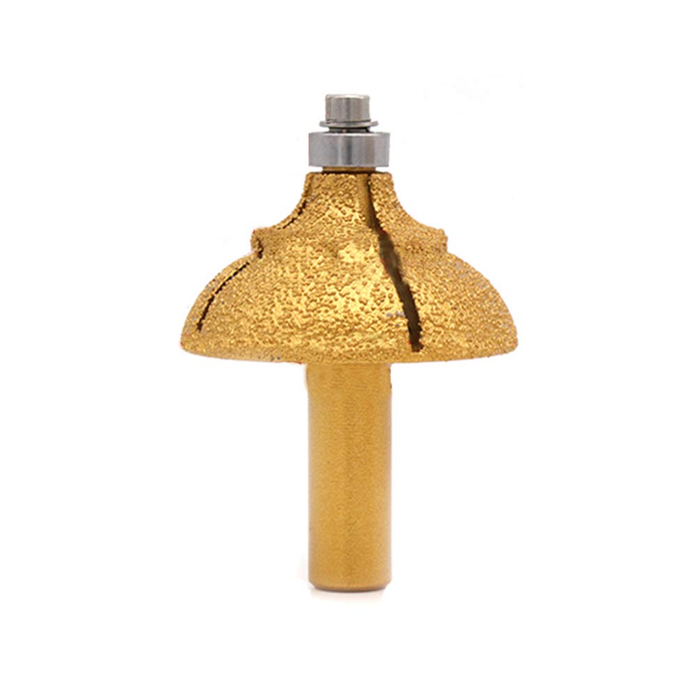 BE-TOOL Electroplated Diamond Stone Marble Grinding Edge Router Bit, 1/2'' Shank Woodworking Milling Cutter Tool for Marble Granite (1 Pcs, 19)