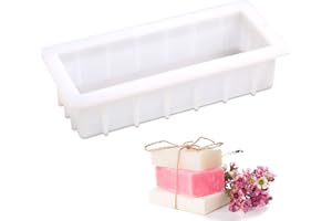 BOOWAN NICOLE Nicole Soap Molds 10 inch Silicone Loaf Mold Flexible Rectangular Soap Silicone Loaf Mold