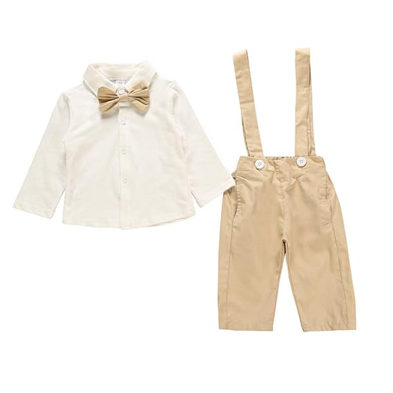 baby boy khaki shorts with suspenders