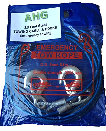 AHG Towing Rope Chain Cable - Heavy Duty Steel - 13 Feet Long, .31 Inch Thick - Keep on hand for Cars, Boats or Any Tow Emergency - Thumbnail 3