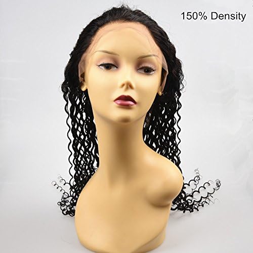 Chisonhair Lace front wigs 150% Density Human Hair Wigs with Baby Hair Deep Curly Brazilian Virgin Human Hair Wigs Natural Color 8”-26” in Stock (8")