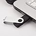 JUANWE 32GB 10 Pack USB Flash Drive Bulk USB 2.0 Thumb Drive Jump Drive Fold Storage Swivel Memory Stick with Key Ring Design Portable Pen Drive, Black