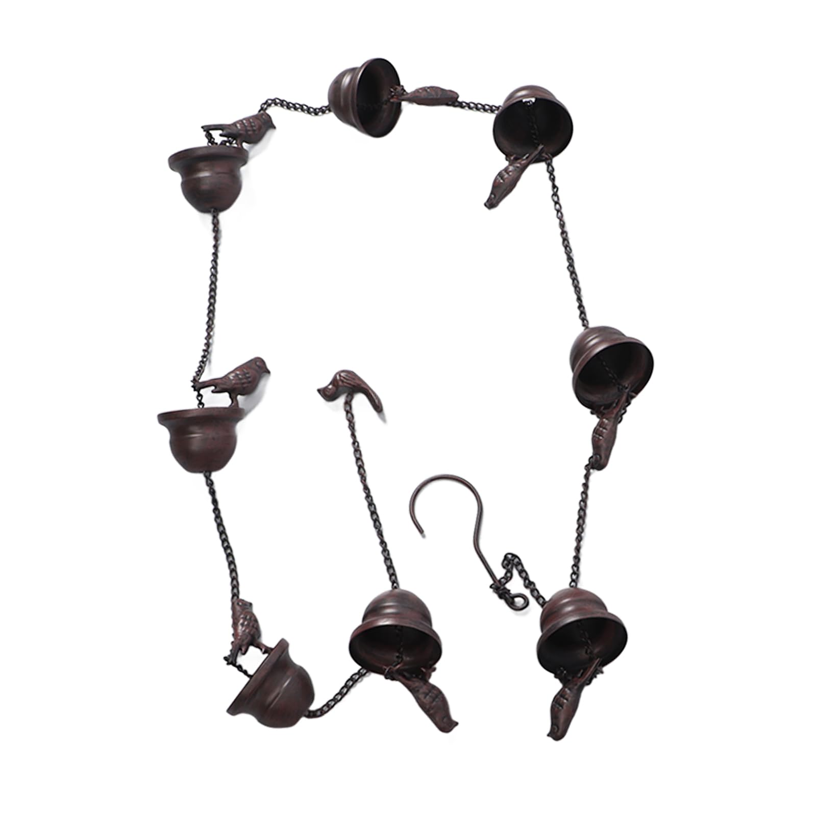 TYCIONG Rain Chain Outdoor Mobile Birds Cup Rain Chain Decorative Replacement for Gutter Downpipes