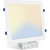 HONZIN 1 Pack 12 Inch Square Recessed Lighting, 5CCT Ultra-Thin LED Downlight, 2700K/3000K/3500K/4000K/5000K Selectable, Dimm
