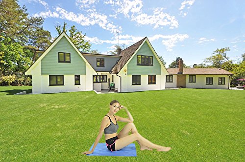 image for MATEDSOUS Blue Color Large Microfiber Towel for Travel, Gym, Workout, 