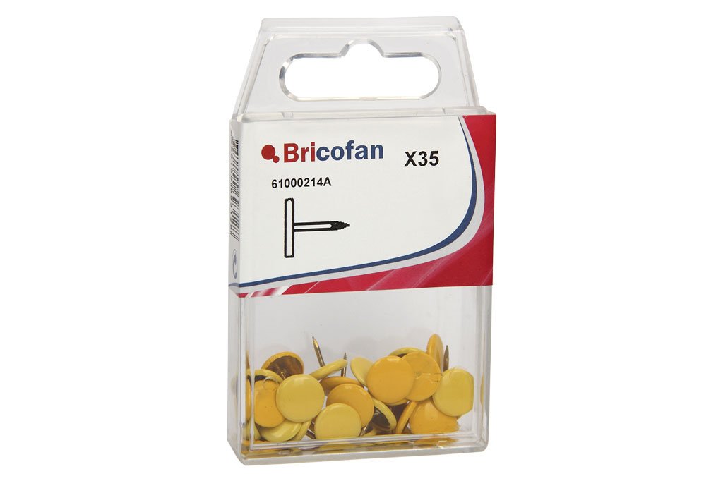CoFan 61000214 A – Pack of 35 Drawing Pins, Yellow