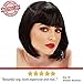 Short Black Bob Wig Bangs Mia Wallace Gatsby Costume 1920s Flapper Wigs Women