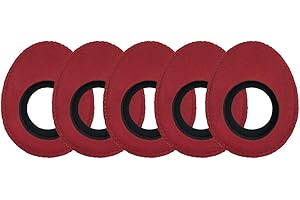 OPENMOON Oval Large Viewfinder Eyecushion for Alexa Mini Amira Cameras (Ultrasuede /5packs) (Red)
