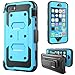 iPhone 5S Case, [Heave Duty] i-Blason Armorbox Slim Hybrid Dual Layer Case with Front Cover and Built-in Screen Protector/Impact Resistant Bumpers Cover with Holster for Apple iPhone 5/5S (blue)