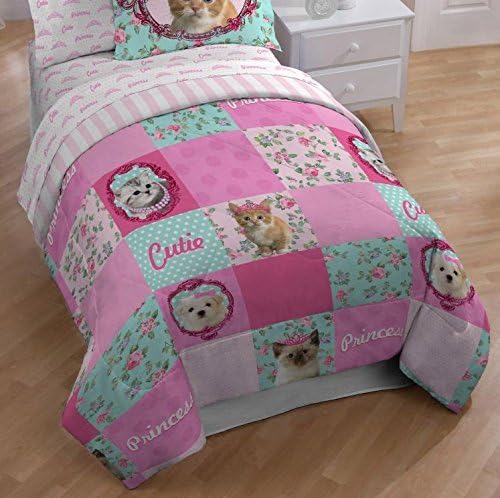 Princess Kitty Kitty Puppy 60x80 Queen Sheet Set by Princess Kitty