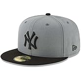 New Era 59Fifty Hat New York Yankees MLB Basic Storm Gray/Black Fitted Cap (7 5/8)