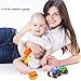 Woby Push and Go Friction Powered Car Engineering Construction Vehicles Toys Set Tractor Bulldozer Truck Early Educational for 1 Year Old Baby Toddler Boys