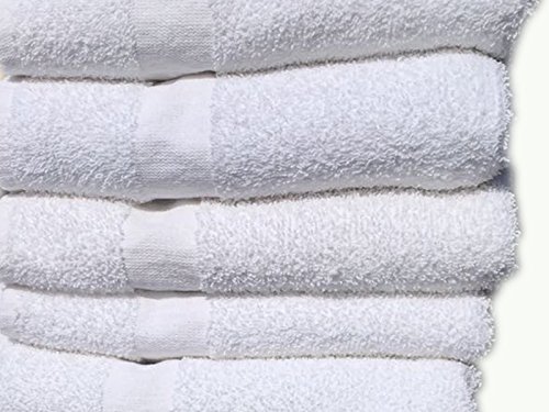 (5 Dozen) 60 PCS NEW WHITE 20X40 100% COTTON ECONOMY BATH TOWELS SOFT & QUICK DRY - Thumbnail 3