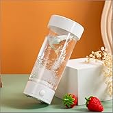 Shaker Bottles for Protein Shakes Mixes, Automatic Coffee Stirring Cup, Portable Mixer Cups and Blender Bottles Battery Powerful Mixer Cup 15 oz,Food grade material (White)