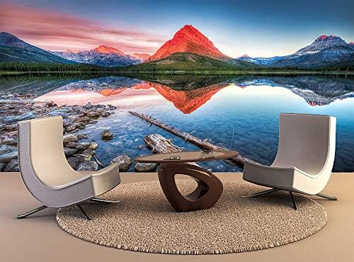 Xiutailtd 写真の壁の絵swiftcurrent湖の夜明けの壁アールデコ写真の壁紙ポスタープリント 450x315 Cm