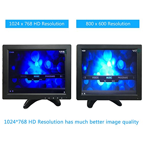 Sourcingbay Updated YT10 CCTV Monitor 9.7 inch TFT LCD Screen with AV, HDMI, BNC, VGA Input for PC Security Cam CCTV DVR System Pixels 1024 x 768 (Black)