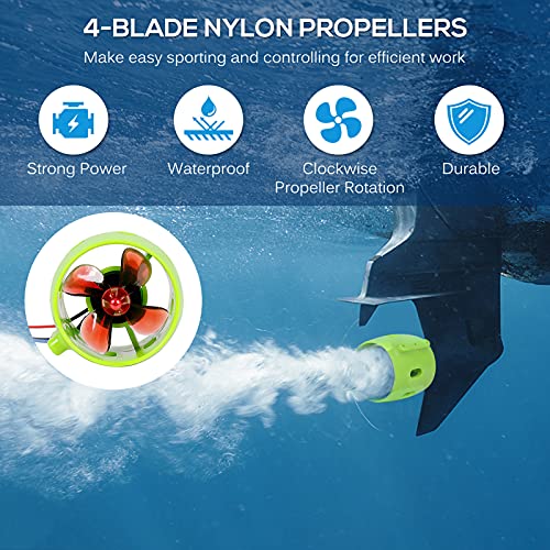 HUIOP Boat Underwater Motor, 1000KV Underwater Brushless Motor Clockwise With With 4Blade