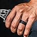 Saco Band Silicone Rings for Men - 7 Pack Rubber Wedding Bands