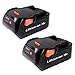 FLAGPOWER 2-Pack RIDGID 18V 4.0Ah Lithium Ion Replacement Battery for RIDGID 18V Drill R840087 R840083 R840086