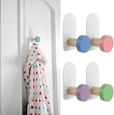 5pcs Self-Adhesive Kids Coat Hooks Colorful Cartoon Animal Pattern view 7