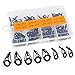 Sougayilang Box 75pcs/80pcs Rod Guides Freshwater Saltwater Fishing Rod Parts Ring Stainless Repair Guides DIY Set Kits